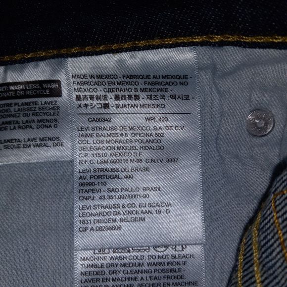 Levi's 513 Jeans W31XL32 Slim Straight Dark Wash Stretch Denim Levis Denim - Picture 9 of 14